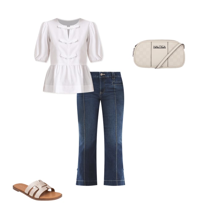 最新エルメス Peplum Nautica | Top Bow トップス