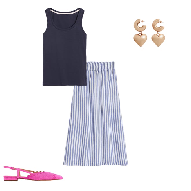 2nd bundle featuring 3 items which compliment Essential Scoop-Neck Vest-Navy