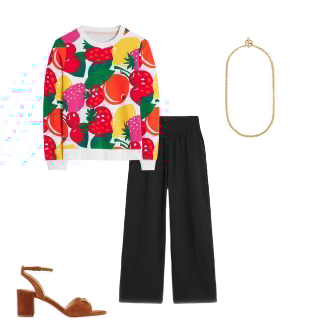 6th bundle featuring 3 items which compliment Cropped Double Cloth Trousers-Black