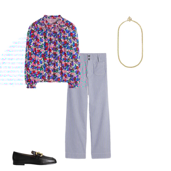 5th bundle featuring 3 items which compliment Primrose Patch Pocket Pants-Ticking Stripe