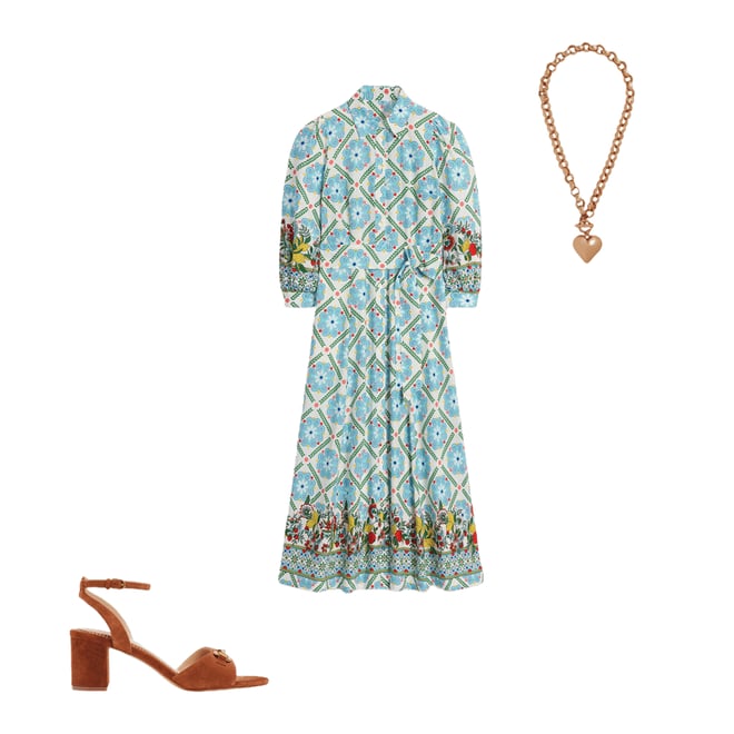 4th bundle featuring 2 items which compliment Clara Linen Blend Shirt Dress-Multi, Citrus Vine Tile