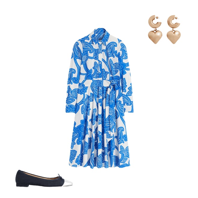 1st bundle featuring 2 items which compliment Amy Cotton Midi Shirt Dress-Cerulean Blue, Paisley Whirl