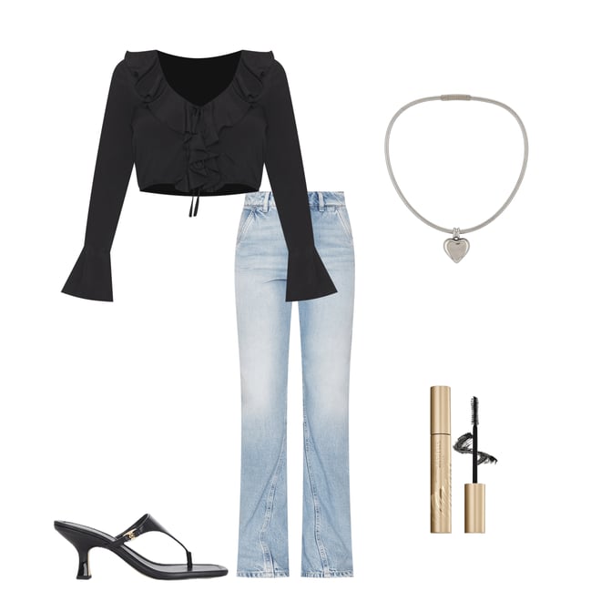 1st bundle featuring 4 items which compliment Denise Ruffle Tie Top