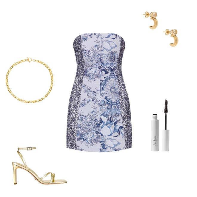 Alice + Olivia Violet Mini Dress in Blue Multi | REVOLVE