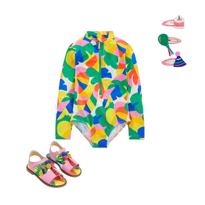 1st bundle featuring 2 items which compliment Long-Sleeved Swimsuit