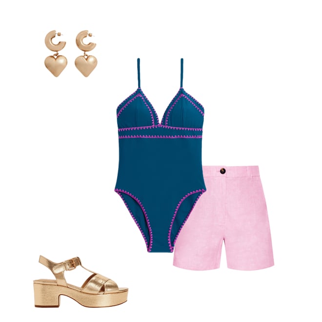 3rd bundle featuring 3 items which compliment Kasos String V Neck Swimsuit