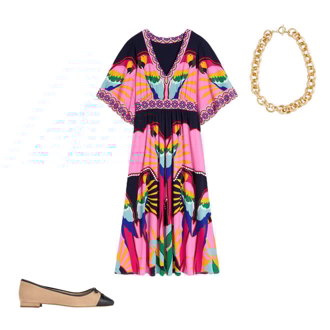 5th bundle featuring 2 items which compliment Maya Kimono Jersey Maxi Dress-Multi, Paradise Parrot