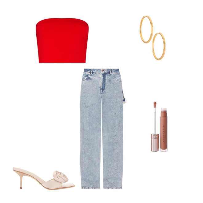 3rd bundle featuring 4 items which compliment Strapless Crop Top