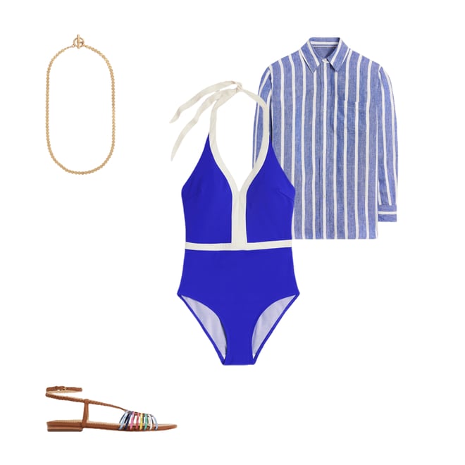 3rd bundle featuring 3 items which compliment Ios V Panel Swimsuit-Cobalt Blue/Ivory