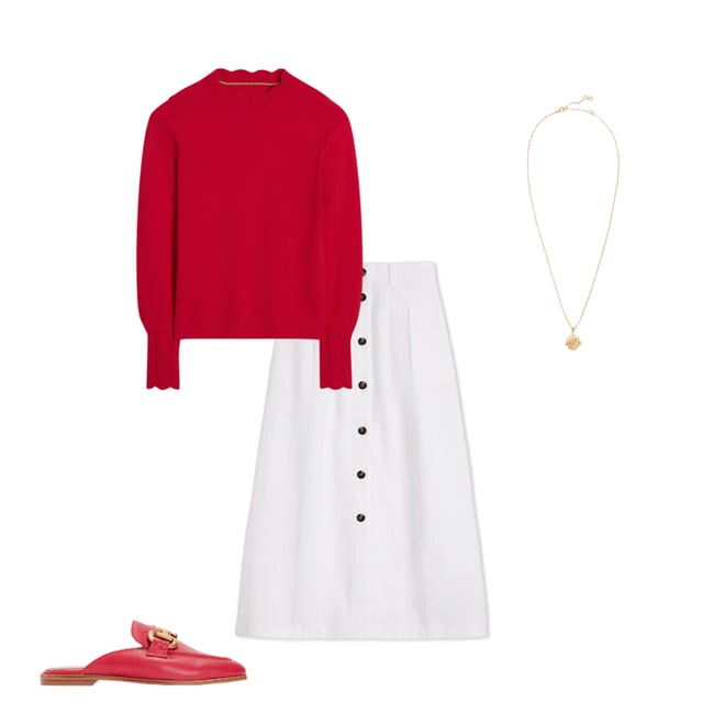 5th bundle featuring 3 items which compliment Imi Scallop Trim Jumper