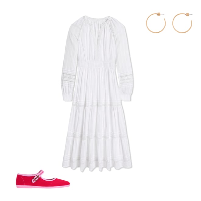 6th bundle featuring 2 items which compliment Ruffle Smocked Cotton Dress