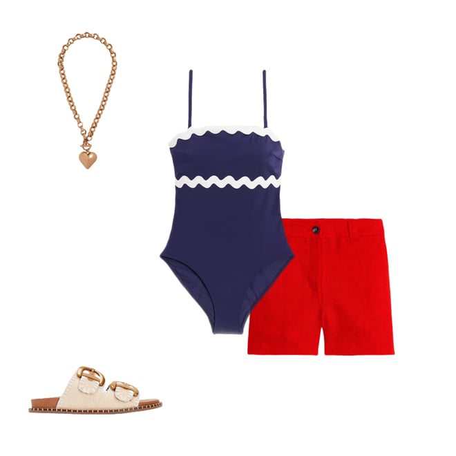 3rd bundle featuring 3 items which compliment Westbourne Linen Shorts-Poppy Red