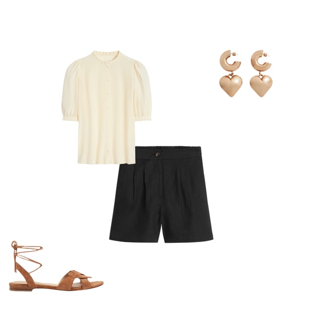 3rd bundle featuring 3 items which compliment Frill Detail Silk Top-Ivory