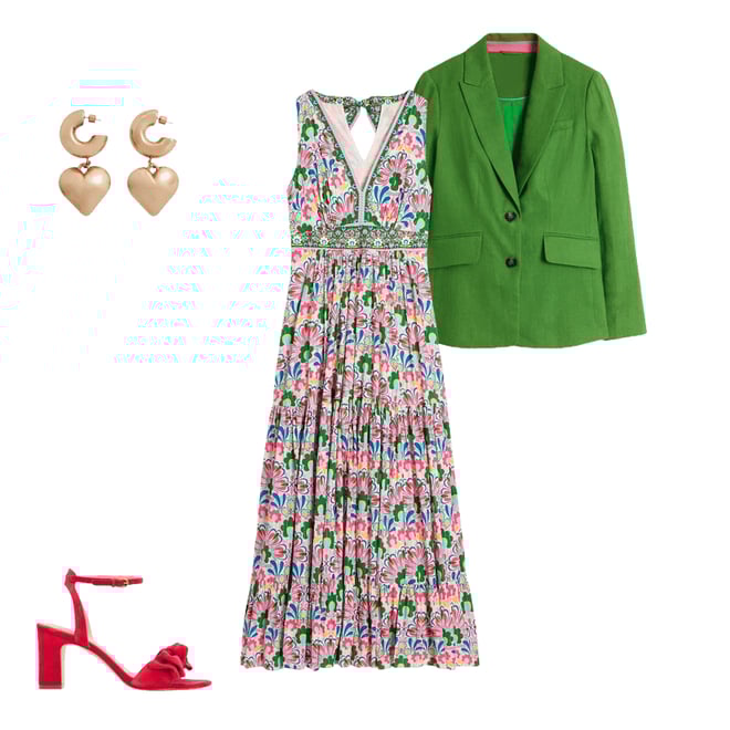 5th bundle featuring 3 items which compliment Stamford Linen Blazer-Iguana Green