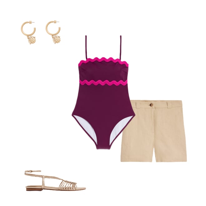 2nd bundle featuring 3 items which compliment Giant Rik Rak Swimsuit-Chocberry, Jewel
