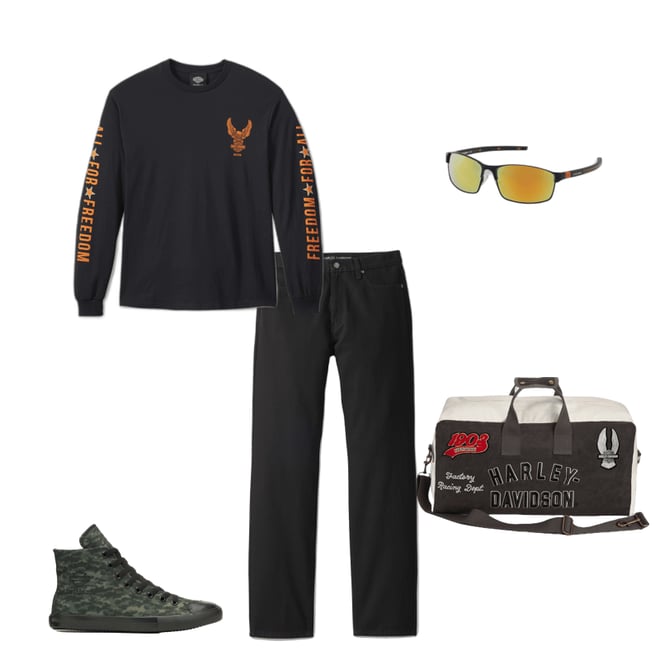 Men's All for Freedom Long Sleeve Tee | Harley-Davidson USA