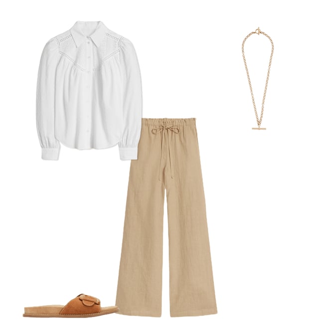 5th bundle featuring 3 items which compliment Islington Linen Pants-Oatmeal