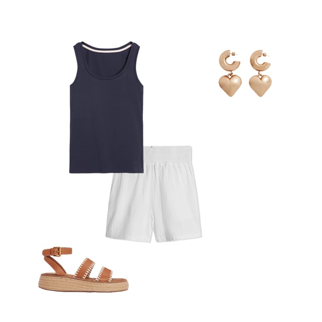 4th bundle featuring 3 items which compliment Essential Scoop-Neck Vest-Navy