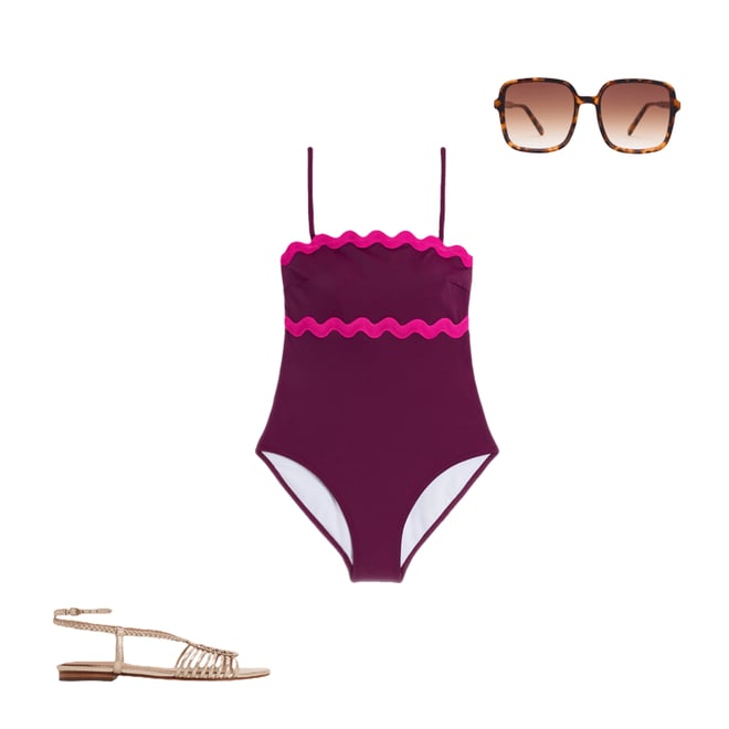 4th bundle featuring 2 items which compliment Giant Rik Rak Swimsuit-Chocberry, Jewel