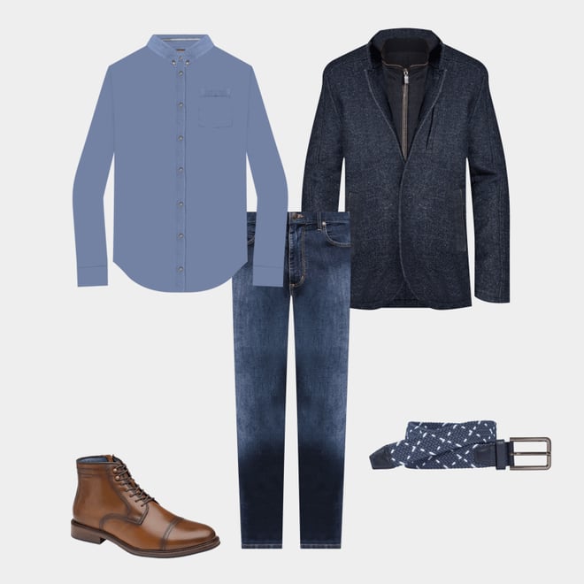 3rd bundle featuring 4 items which compliment XC Flex® Raleigh Cap Toe Zip Boot