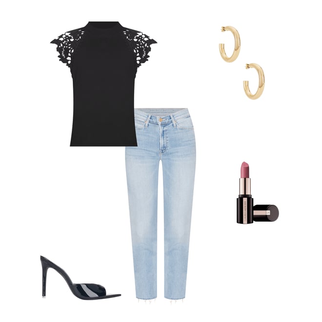 3rd bundle featuring 4 items which compliment The Mid Rise Dazzler Ankle Fray Jeans in Blessing Jeans in Disguise