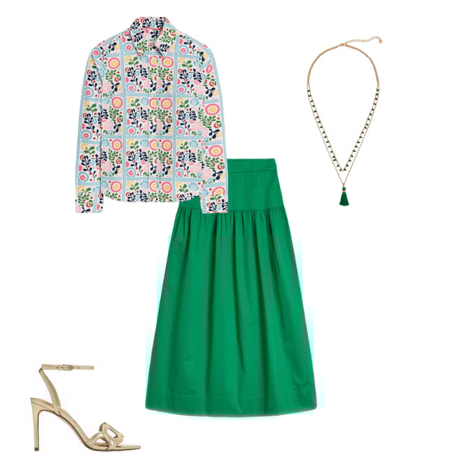 5th bundle featuring 3 items which compliment Sienna Cotton Shirt-Multi, Vine Tile