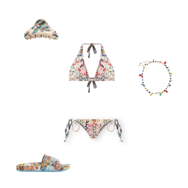 Buy NEON JUNGLE EYELET STRING BIKINI TOP | Johnny Was