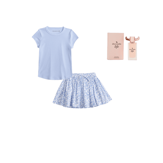 poplin circle-cut mini skort