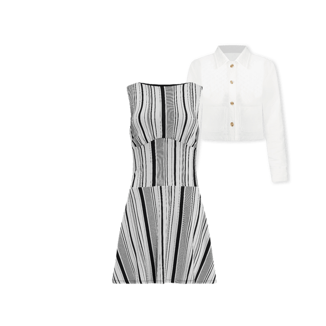Striped Boat Neck Sleeveless Drop Waist Mini Fit And Flare Dress