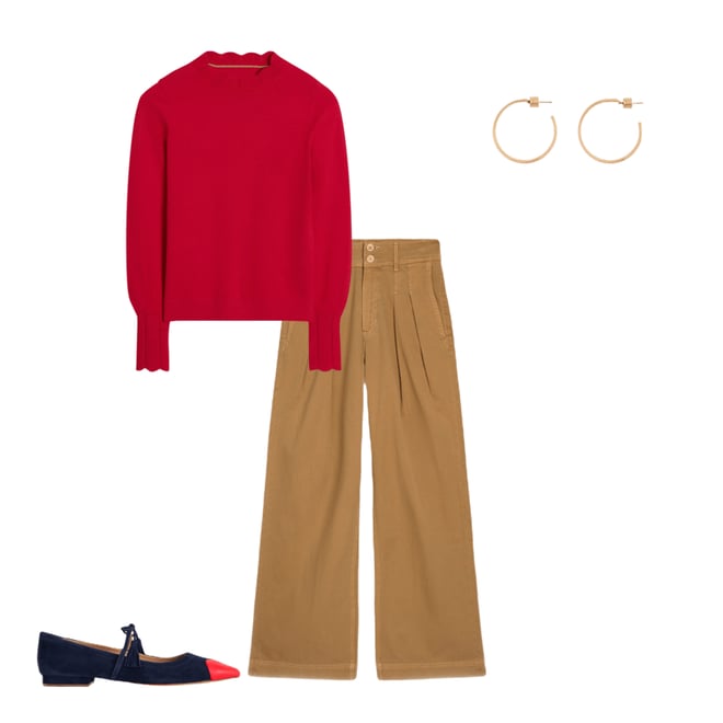4th bundle featuring 3 items which compliment Imi Scallop Trim Jumper