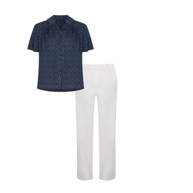 1st bundle featuring 1 items which compliment 1/2 Sleeve Shirred Woven Blouse