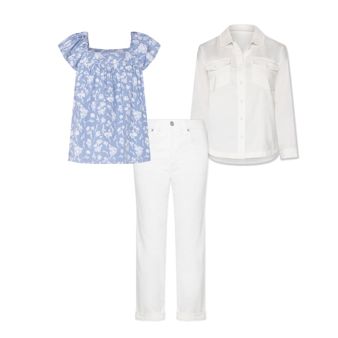 トップス ma Zii Ropa Mara Top, White – Glasswing