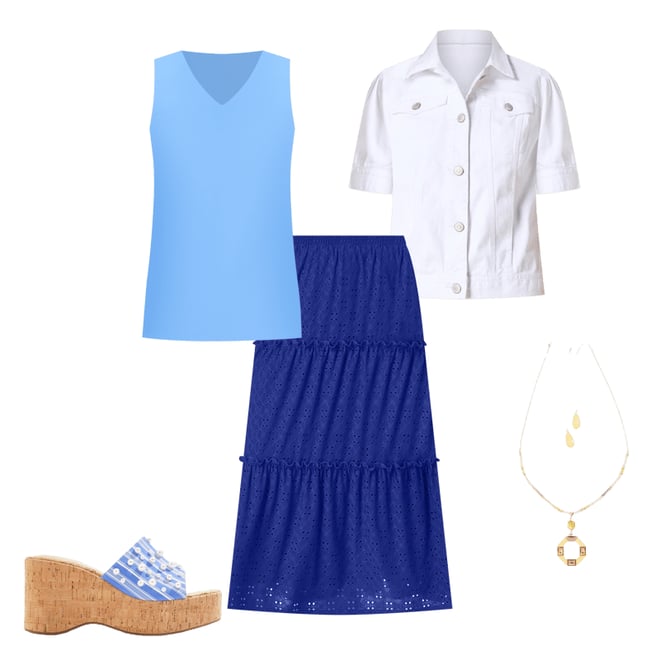  Cato Fashions | Cato White Denim Short Sleeve Jacket