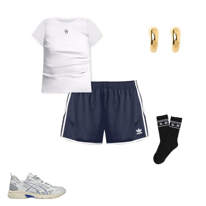 【ADIDAS】3S Sprinter Short Pants - NightIndigo / JD3121 adidas Originals Three Stripe Sprinter Short Night Indigo