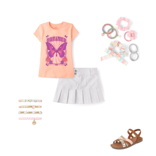 1st bundle featuring 4 items which compliment Girls Cross Strap Sandals