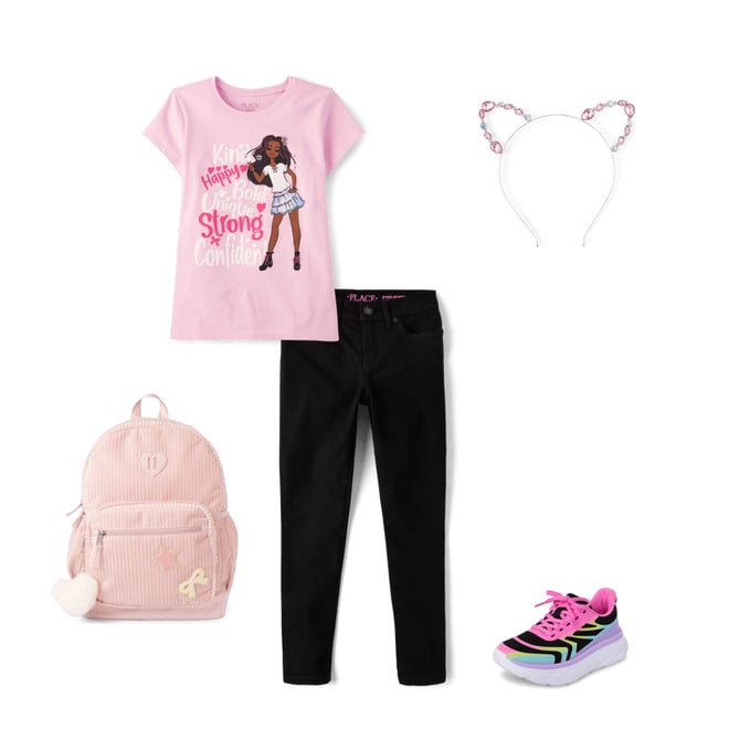 6th bundle featuring 4 items which compliment Girls Bow Corduroy Backpack