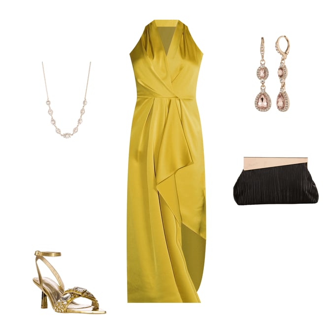Alex Marie Hazel Surplice V-Neck Sleeveless Satin Alex Marie Hazel Surplice V-Neck Sleeveless Satin
