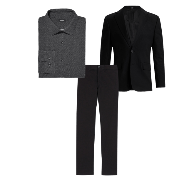 Slim Mini Dot Stretch Modern Tech 1mx Dress Shirt