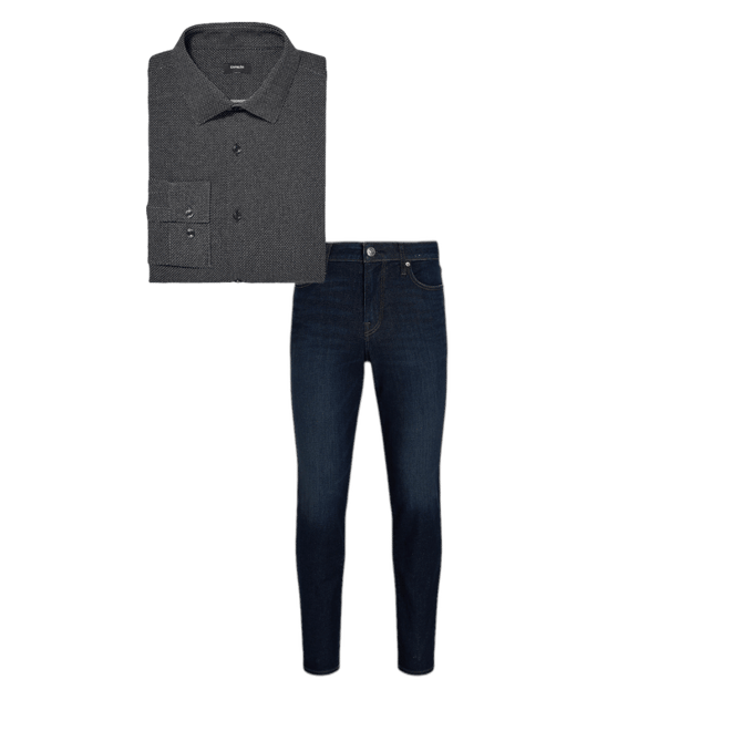 Slim Mini Dot Stretch Modern Tech 1mx Dress Shirt