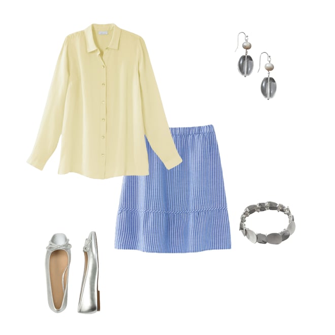 2nd bundle featuring 4 items which compliment J.Jill Everyday Linen Button-Front Shirt
