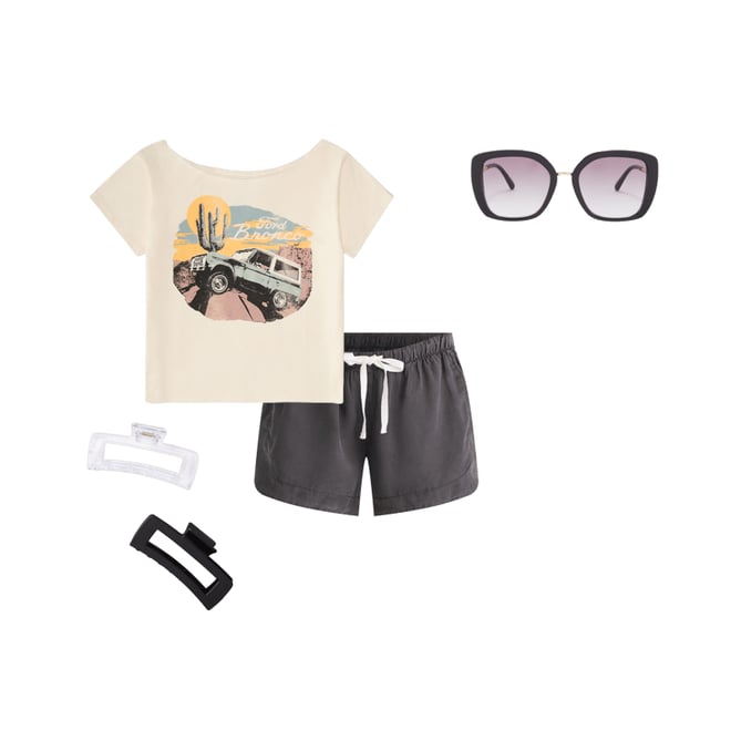 Ford Bronco Off-The-Shoulder Graphic Tee