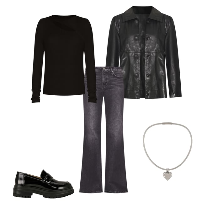 6th bundle featuring 4 items which compliment Jade Low Rise Relaxed Flare