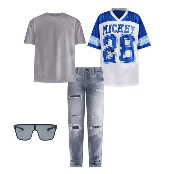 Mickey & Friends | Aero Mickey Mouse 28 V-Neck Mesh Top