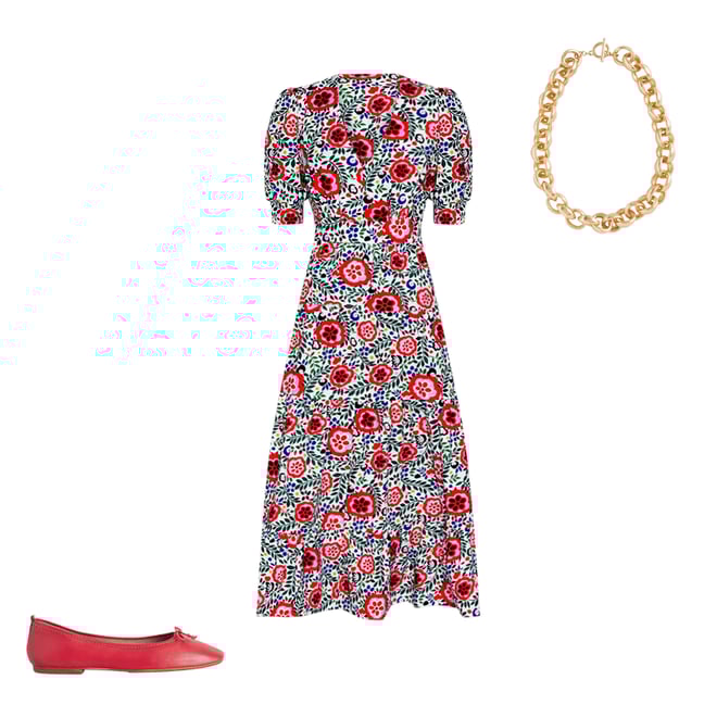 4th bundle featuring 2 items which compliment Bella Puff Sleeve Maxi Dress-Multi, Foliage Scatter