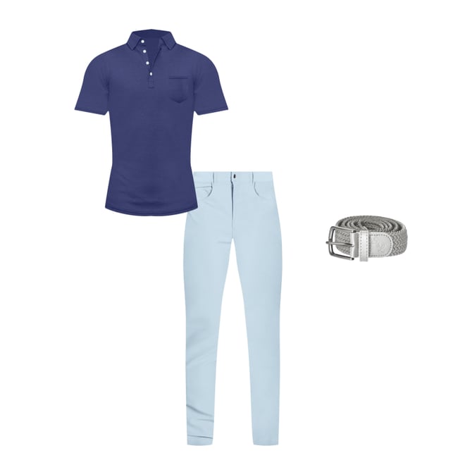 1st bundle featuring 2 items which compliment Athletic Fit Stretch Tech Chino - Light Blue