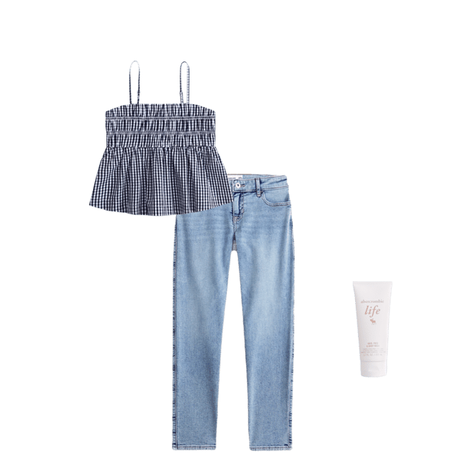 poplin babydoll set top