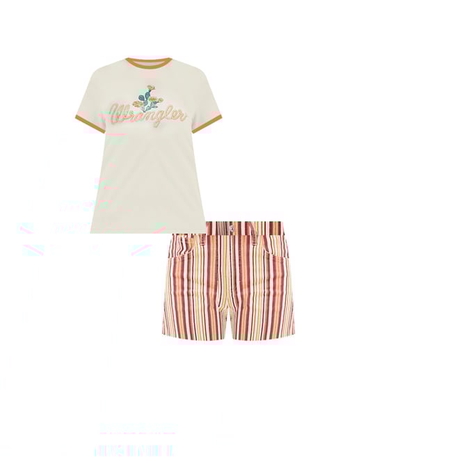 Women's Wrangler® Striped Cowboy Shorts in Natalie Stripe