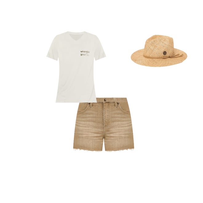 Women's Wrangler® Colorwash Cowboy Shorts in Frankie