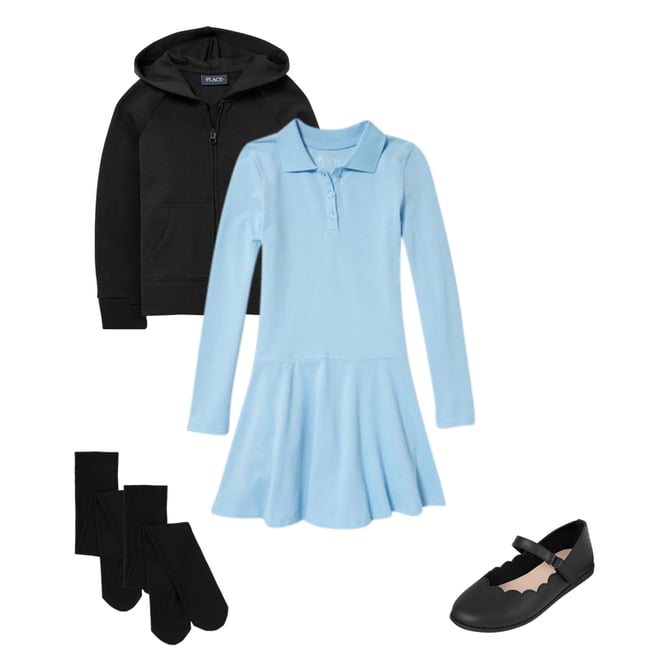 2nd bundle featuring 3 items which compliment Girls Uniform Pique Polo Dress