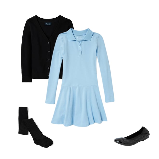 1st bundle featuring 3 items which compliment Girls Uniform Pique Polo Dress